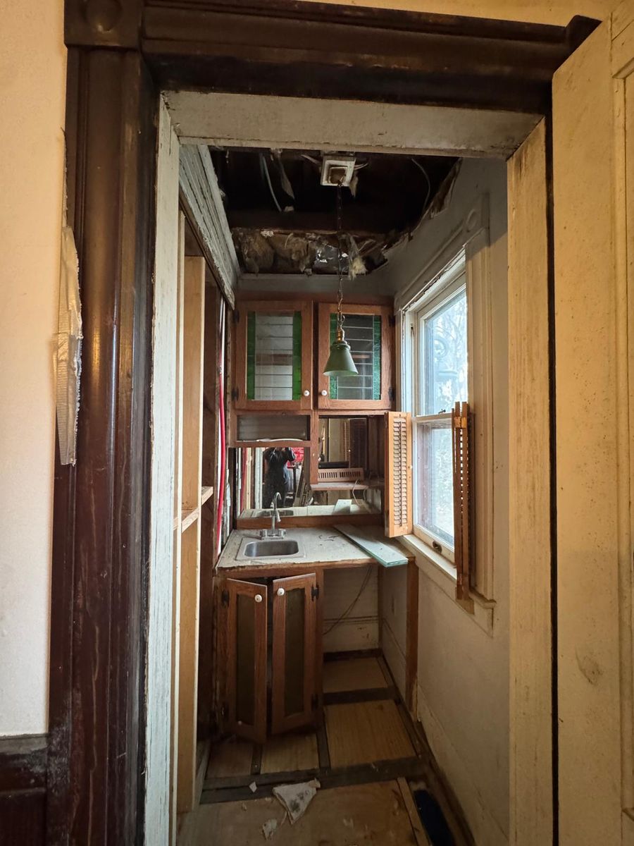 A doorway opened up during the work.
